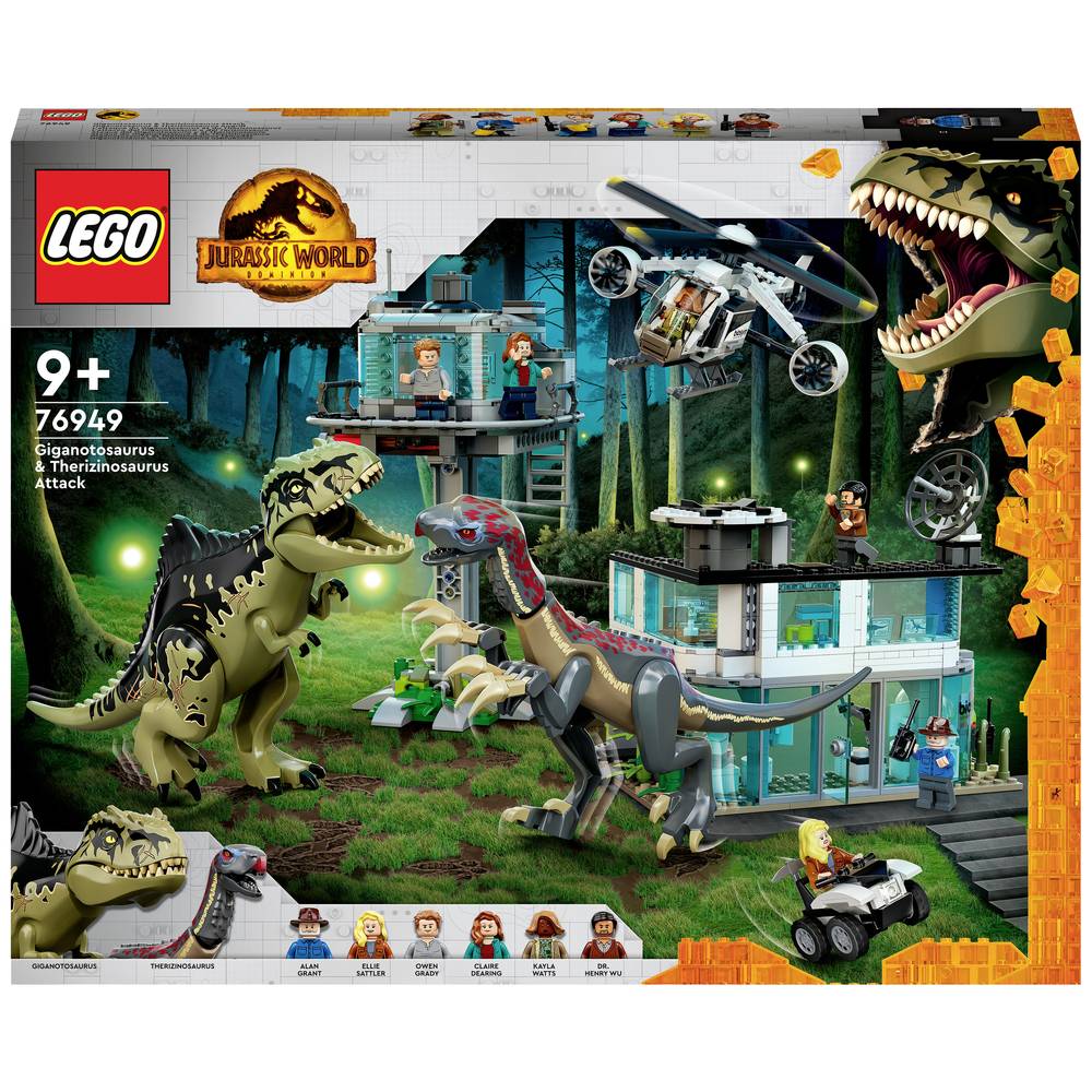 Image of 76949 LEGOÂ® JURASSIC WORLDâ¢ Giganotosaurus & Therizinosaurus attack